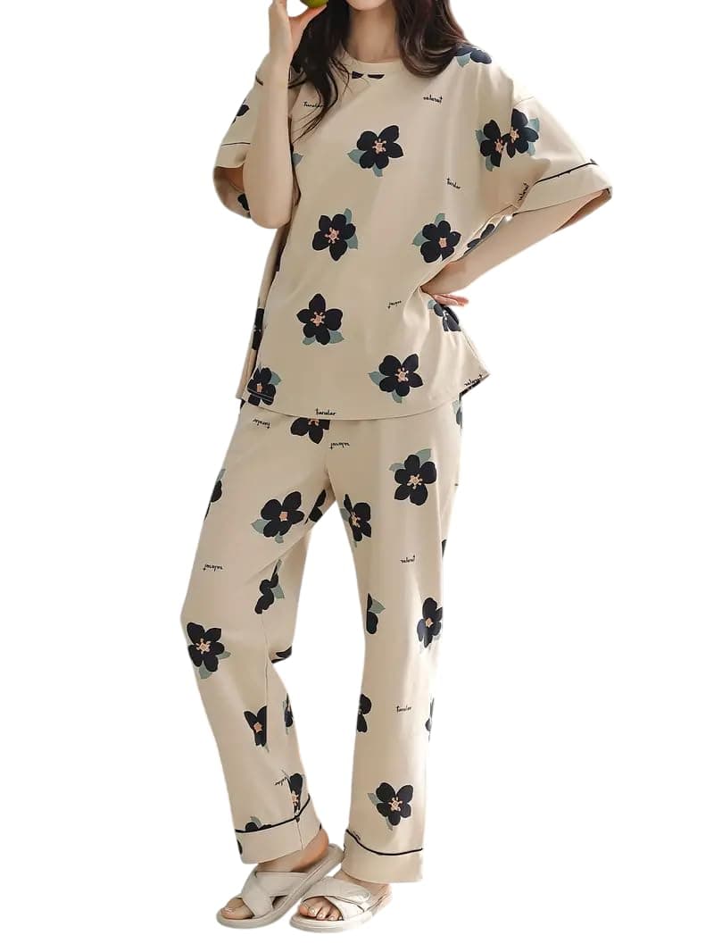 Louis Luxe Women Cotton Blend Pajama Set