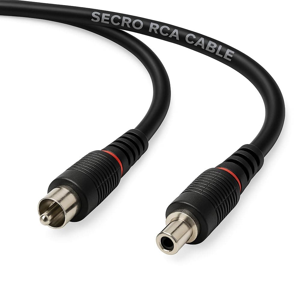 SeCro RCA Extension Cable Cord (Audio Extender Cable, Mono, Audio Video Cable, Digital & Analogue) (10 Meter)
