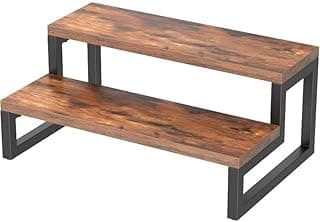 Multipurpose Wooden Countertop Spice Rack Kitchen Organizer 2-Tier Kitchen Storage Jars Holder & Kithen Decor Item Standing Shelf Pot Stand Book Shelf Pack Of 1 (12 Inch)