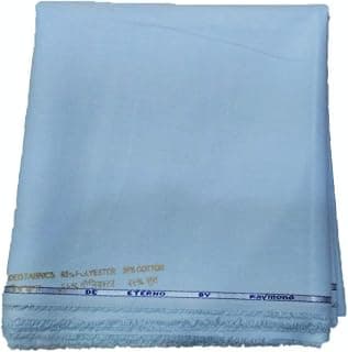 Raymond Men's Poly Blend Unstitched Shirt Piece (Blue, 2.4 Mtr, Free Size)