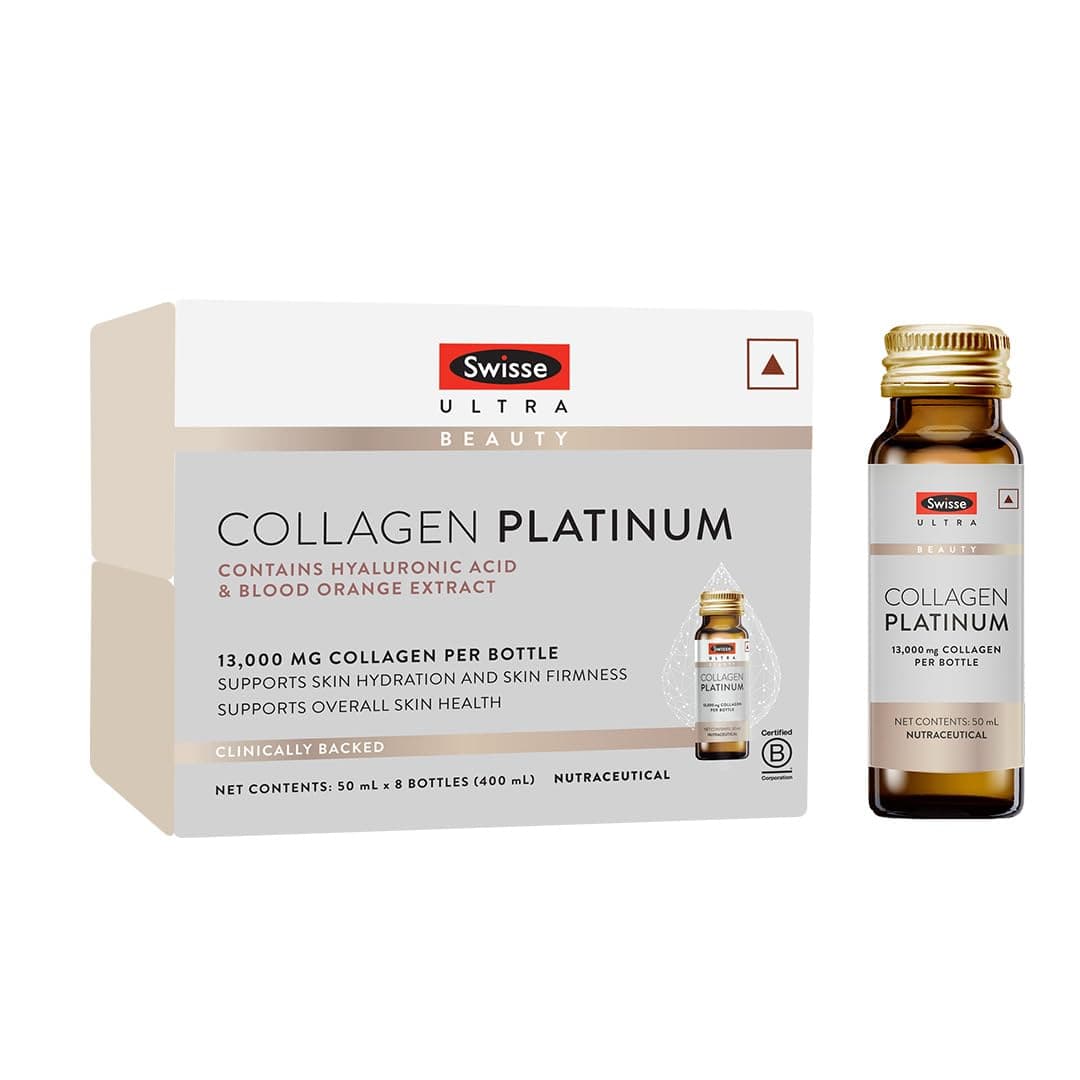 Swisse Collagen Platinum Shots (13,000mg) Highest Collagen Dose per Serve with Superior Bioavailability - Targets Fine Lines, Firmness & Elasticity - Premium Skincare Innovation in Liquid Shots