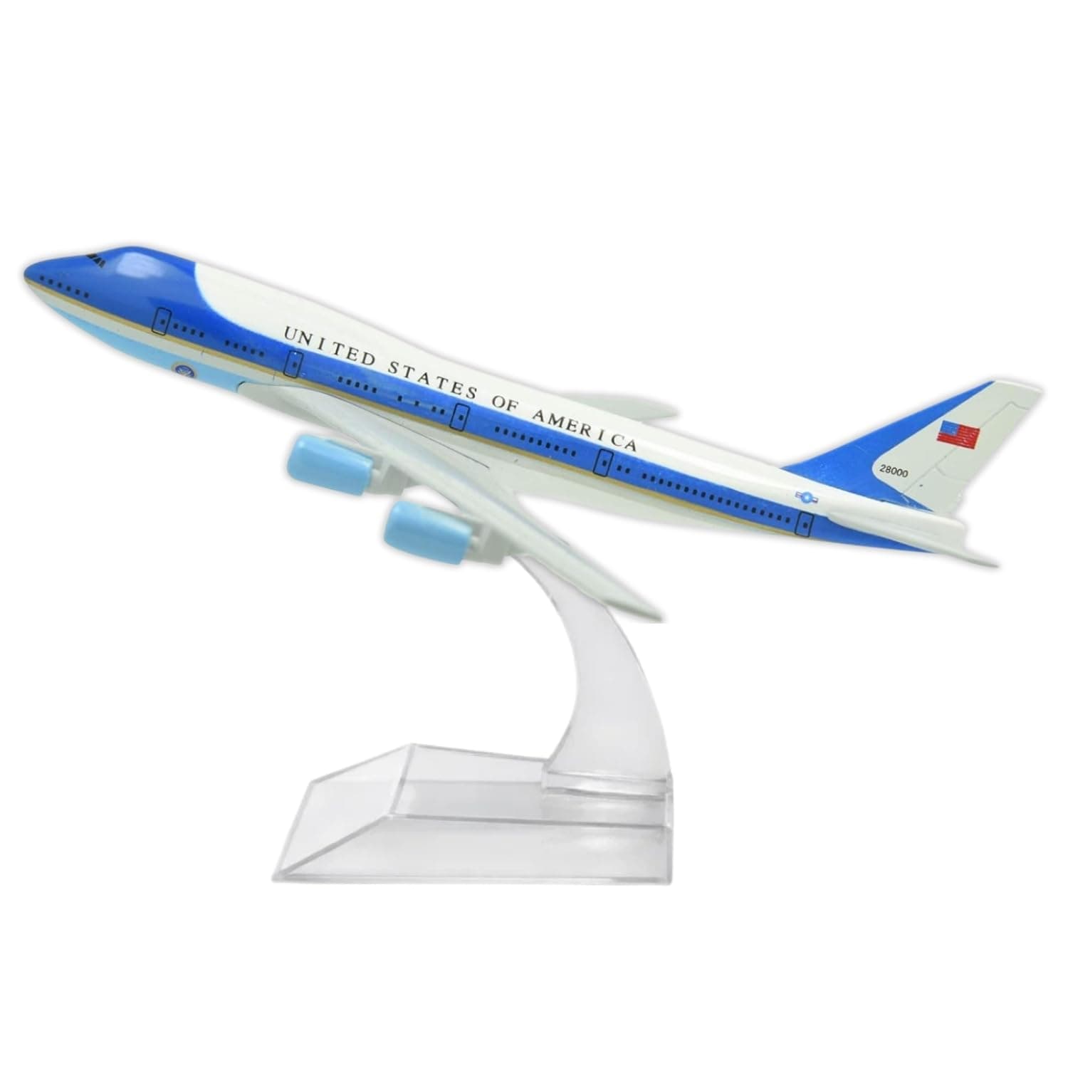Western Era Air Force One B747 1:300 Scale Model | 16cm Metal Die-Cast Airplane with Acrylic Stand | Collectible Jet Plane for Display, Gifts, Office Décor | Collectors, Pilots, Travel Enthusiasts