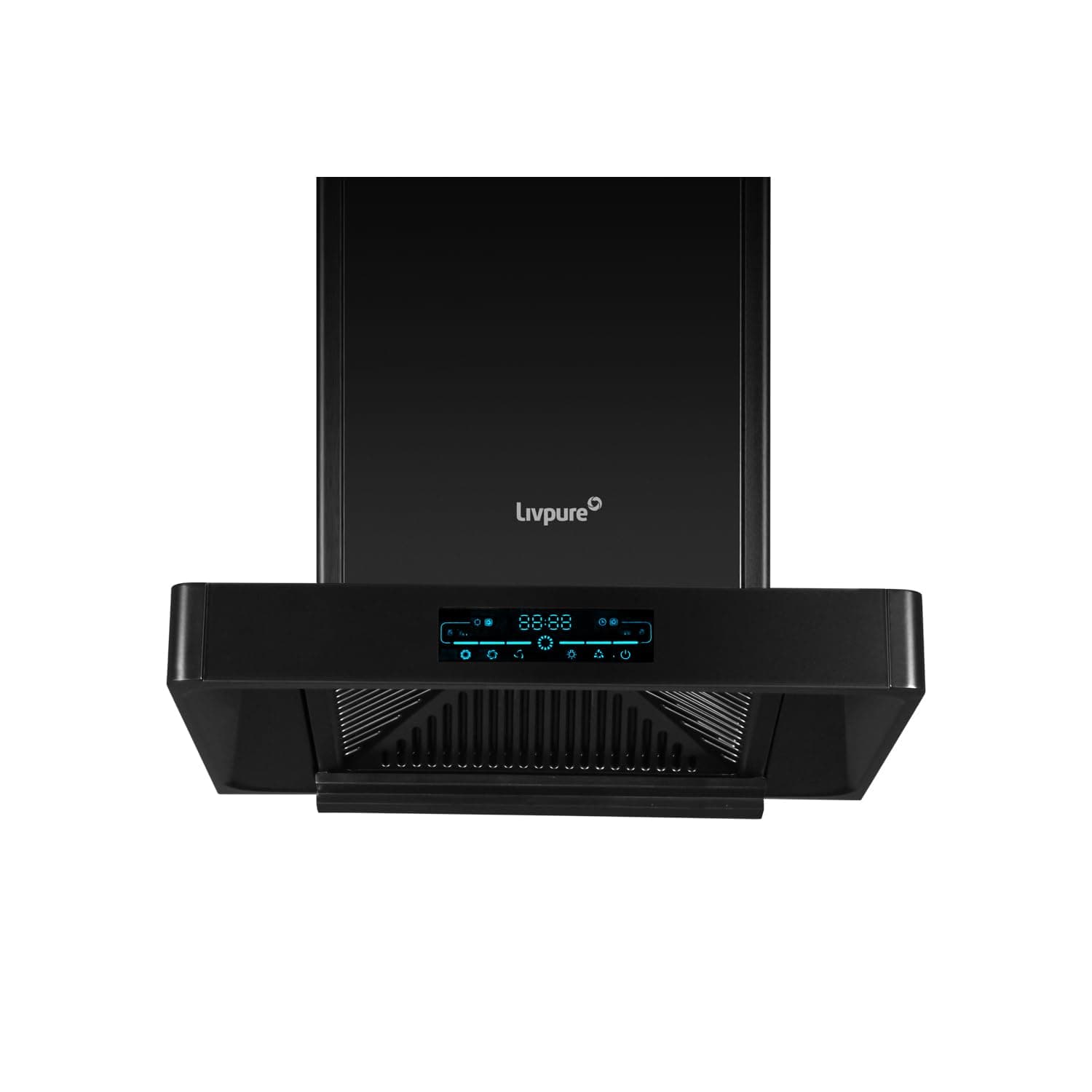 Livpure Dash 60 cm | T-Shape | 1450 m³/hr Suction | Filterless | Touch & Gesture Control | Digital Display | Low Noise | 10 Years Motor + 2 Years Comprehensive Warranty | Black
