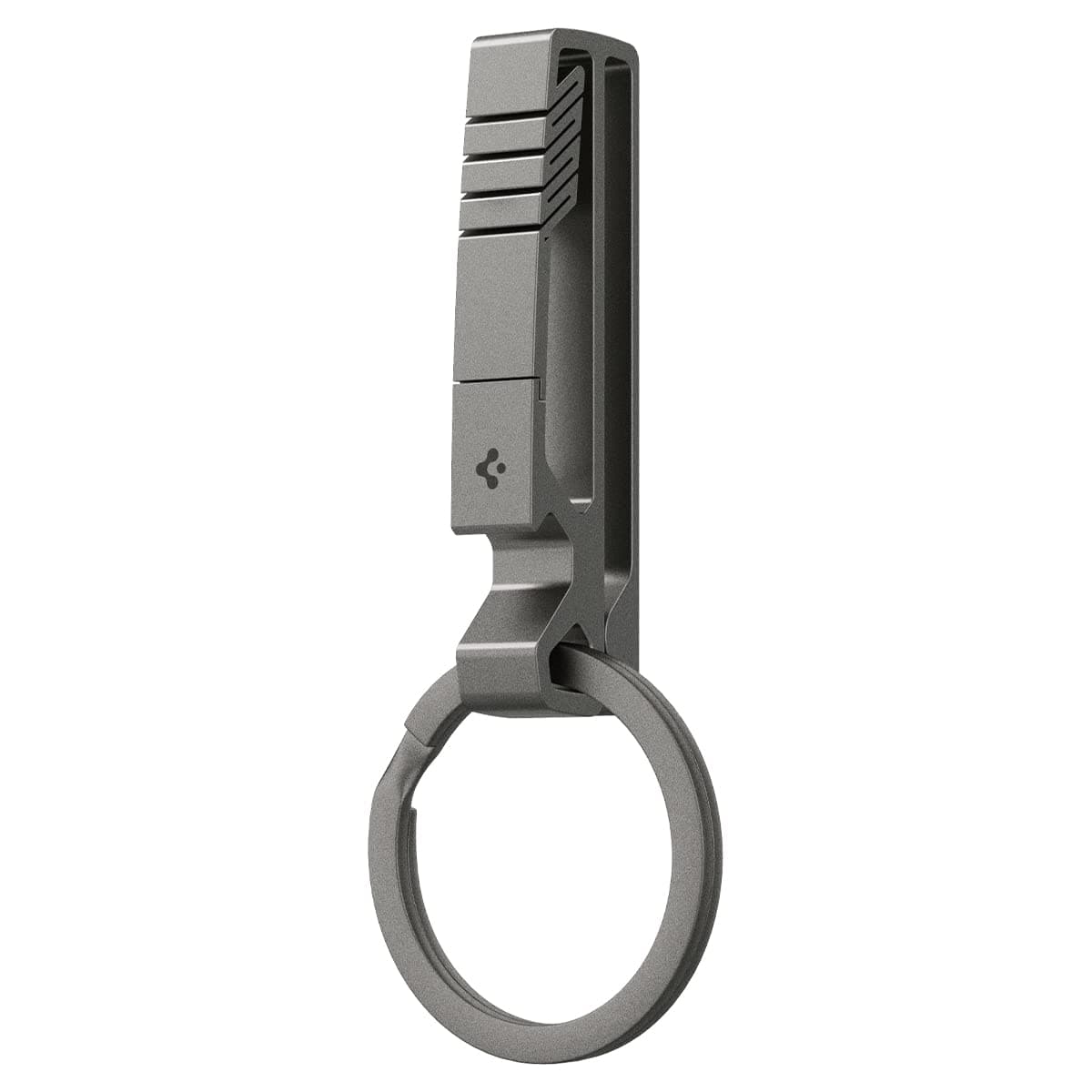 Spigen Life Metal Fit, Titanium Belt Loop Key Ring Clip Holder, Car Keychain Key Clip for Belt, Bottle Opener Key Chain Ring for Men and Women - Gunmetal