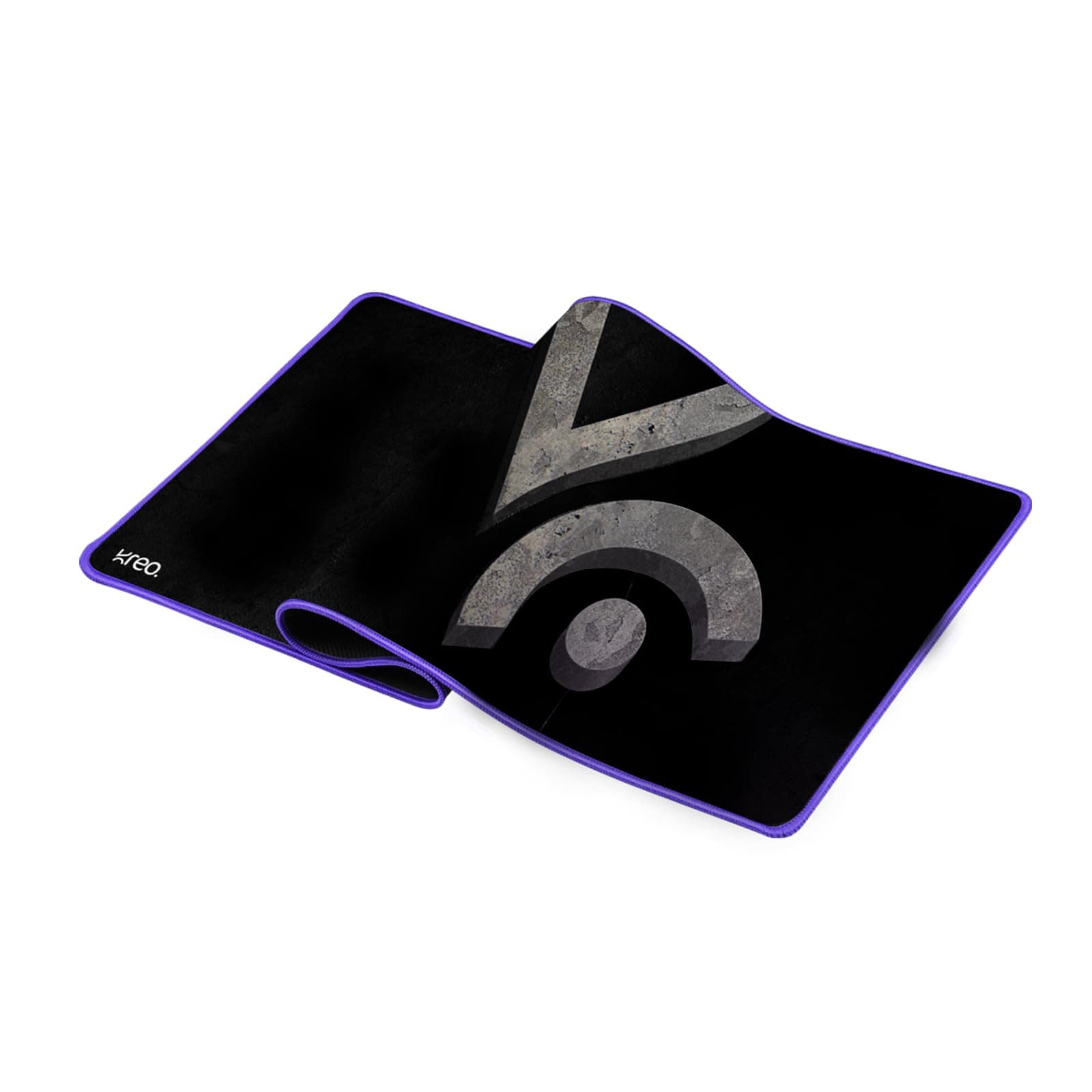Kreo XL Mouse Pad with Top Material & Anti Skid Bottom | 3mm Thick Anti-Fray Stitched Edges | Compatible with Laser & Optical Mouse | Anti-Slip Gaming Mousepad (Igneous XL Mousepad)
