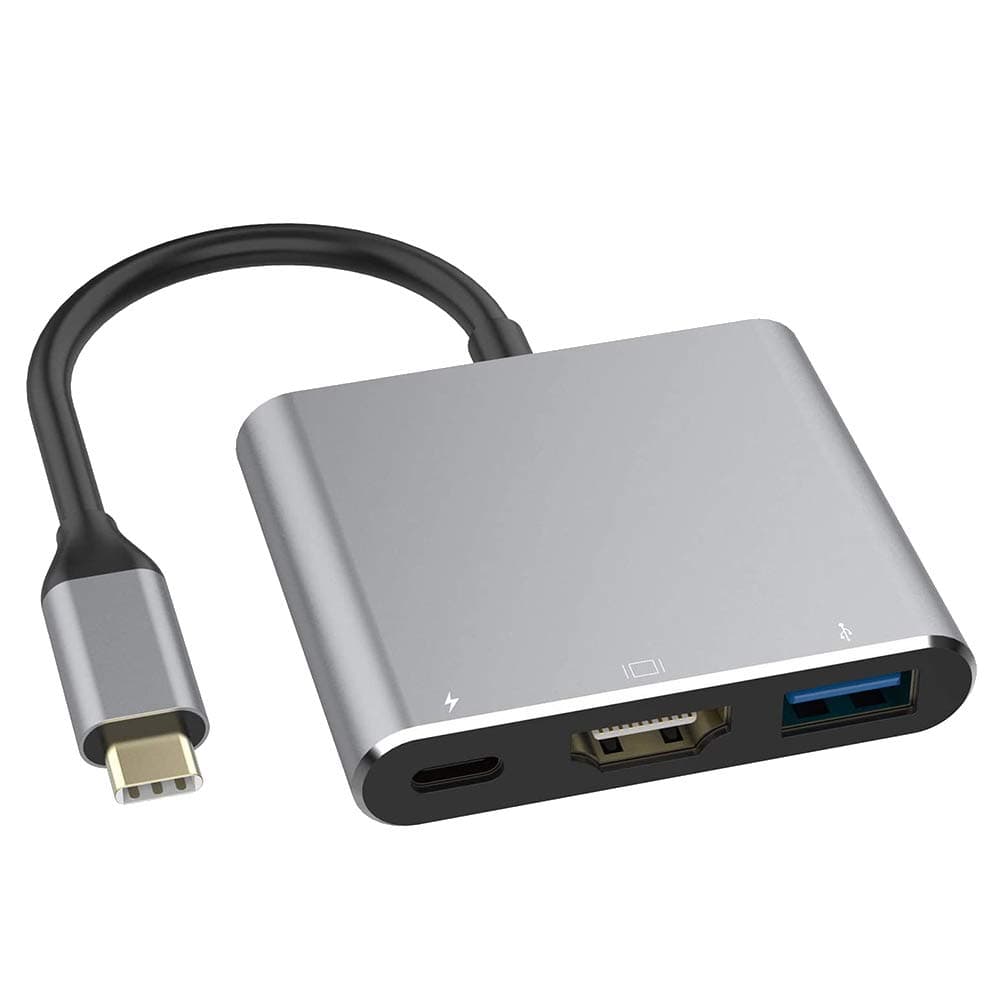 Tobo High-Speed 3-in-1 Type C to HDMI Adapter, PD Charging Upto100W, USB3.0 Delivers Quick Transfer Speed of 5GBPS, UHD 4K@30Hz, Universally Compatible with All Type C Devices, (TD-221TC)