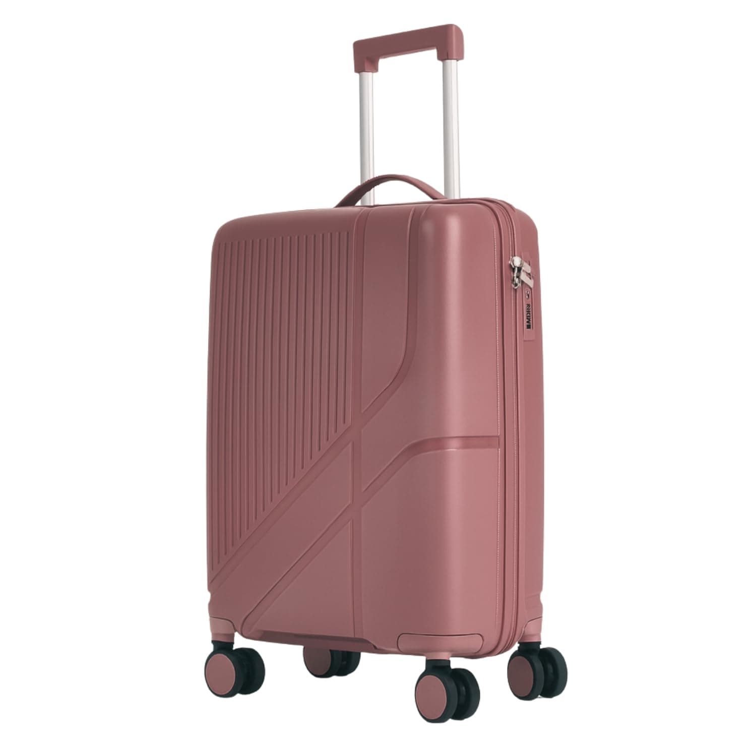TOURTIER Hard-Shell Luggage Trolley Bag with 360° Spinner Wheels, Large Capacity Travel Carry-On Suitcase (Style-2, BABYPINK, 20 INCH)