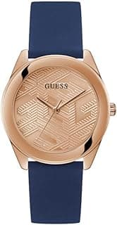 GUESS Leather Analog Rose Gold Dial Women's Watch-Gw0665L2