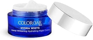 Colorbar Hydra White Intense Whitening Night Cream, 25g | Protects skin from UV damage | Long-lasting hydration | Brightens, strengthens & nourishes skin