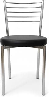 RISHVIA Office Visitor Student Study Chair Home Resturant Dining Multipurpose with a Steel Chrome