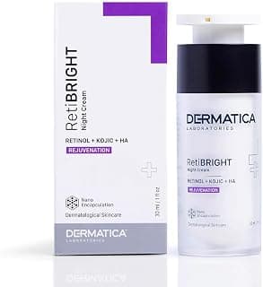 Dermatica RetiBright Night Cream 30ml | Overnight Skin Rejuvenation Cream | Lightweight Formula | Overnight Hydration | Non-Greasy | Smooth & Radiant Skin | All Skin Types