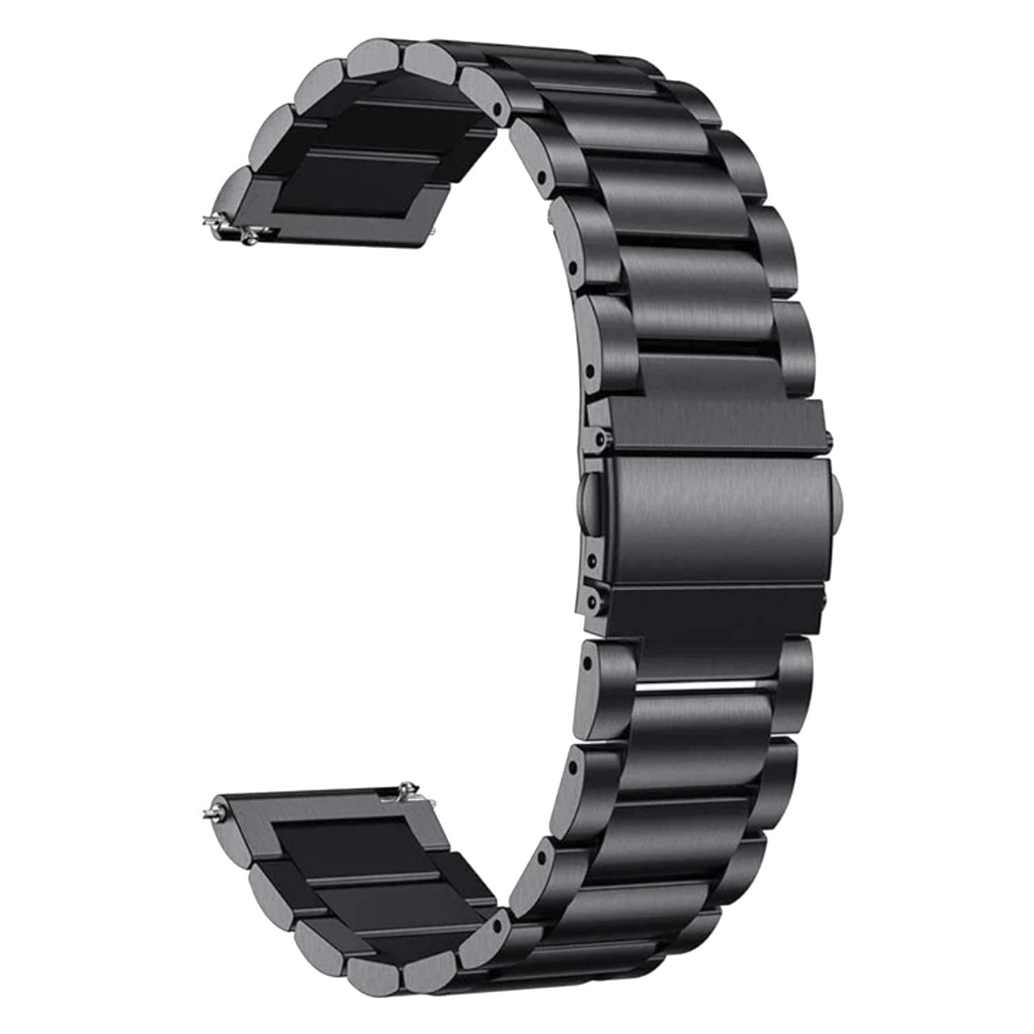 TECHONTO 22MM Heavy Metal Chain Strap with Secure Lock Technology Compatible with Samsung Galaxy |Gear S3(46mm),Honor Magic Watch 2,Huawei GT2,1+ Watch 46 mm & 22mm Lugs Size Watches(Black)
