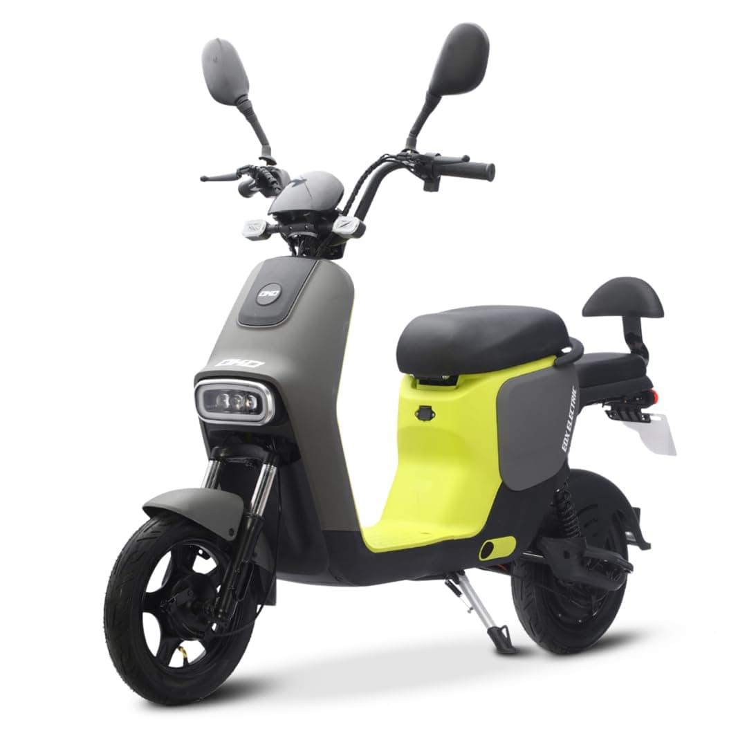 EOX OKO Low Speed Electric Scooter with Non RTO 50-60Km Mileage Neon Grey Portable Lithium Battery & Charger (NeonGrey)