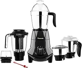 Butterfly Jet Elite 750W Mixer Grinder with 5 Jars | Multipurpose Jars - 3 Stainless Steel & 1 PC Juicer Jar | Grind & Store Jar | Heavy Duty Motor | 2 Years Manufacturer Warranty |Grey