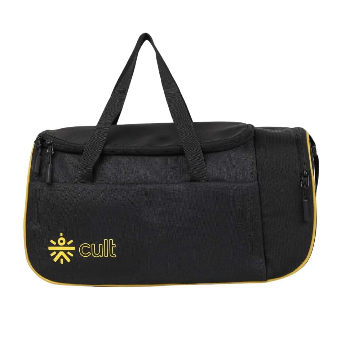 Cult Unisex Duffle Bag 25L – Lightweight, Water-Repellent & Durable Gym and Travel Bag with Adjustable Shoulder Strap, Side Pocket & Strong Zippers – Yellow