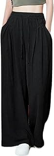 GRECIILOOKS High Waist Polycotton Trousers for Women – Flared Parachute Pants with Side Pockets | Casual Travel Cargo Pants (Available in Plus Size and Value Pack)