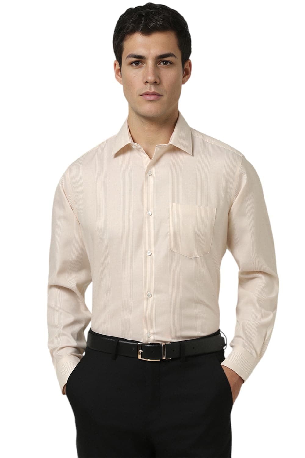 Van Heusen Men's Solid Regular Fit Shirt