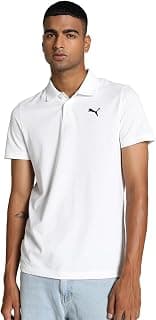 PUMA Men's Cotton Solid Slim Fit T-Shirt (687093_White, Large