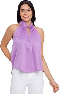 Zink London Women's Purple Solid Regular Top