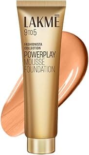 LAKMÉ 9 to 5 Weightless Mousse Foundation Mini|| Rose Ivory|| Natural Matte Finish Cream Foundation - Long Lasting Full Coverage Face Makeup|| 6 g