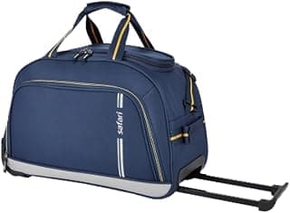 Safari Polyester Eden Duffle Trolley 5 Years Warranty Duffle Bag (65 Cm, Blue),26 Cms