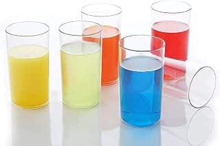 Unbreakable Transparent Plastic Glasses – Scratch-Resistant & Reusable Drinking Fiber Glasses for Home, Parties, and Outdoor Use & Serving for Juice, Water, Soft Drink Glass Set(300ml, 6 pcs)