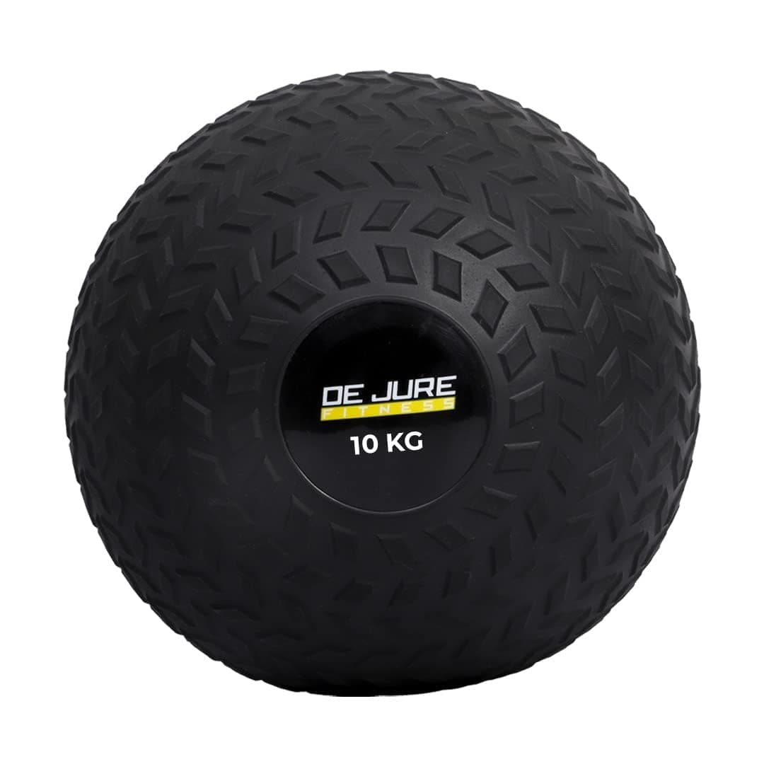 DE JURE FITNESS Slam Ball 10KG for Strength Training, Crossfit & HIIT – Heavy Duty No-Bounce Medicine Ball with Textured Grip – Gym & Functional Fitness Workout Ball for Home & Commercial Use