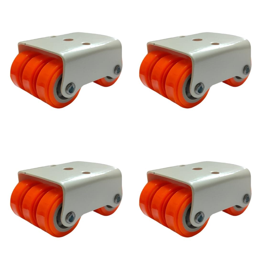 Shahn 4 x 6 - Wheels for Heavy Furniture - Caster Wheel Set for Trolley - Heavy Duty Wheels with Low Friction Bearing, Noise Reduction - Supports Up to 300kg