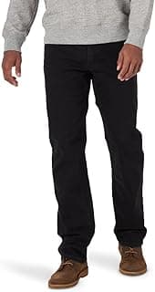 Wrangler Authentics Men's Big and Tall Classic Comfort-Waist Jean, Black, 46x32