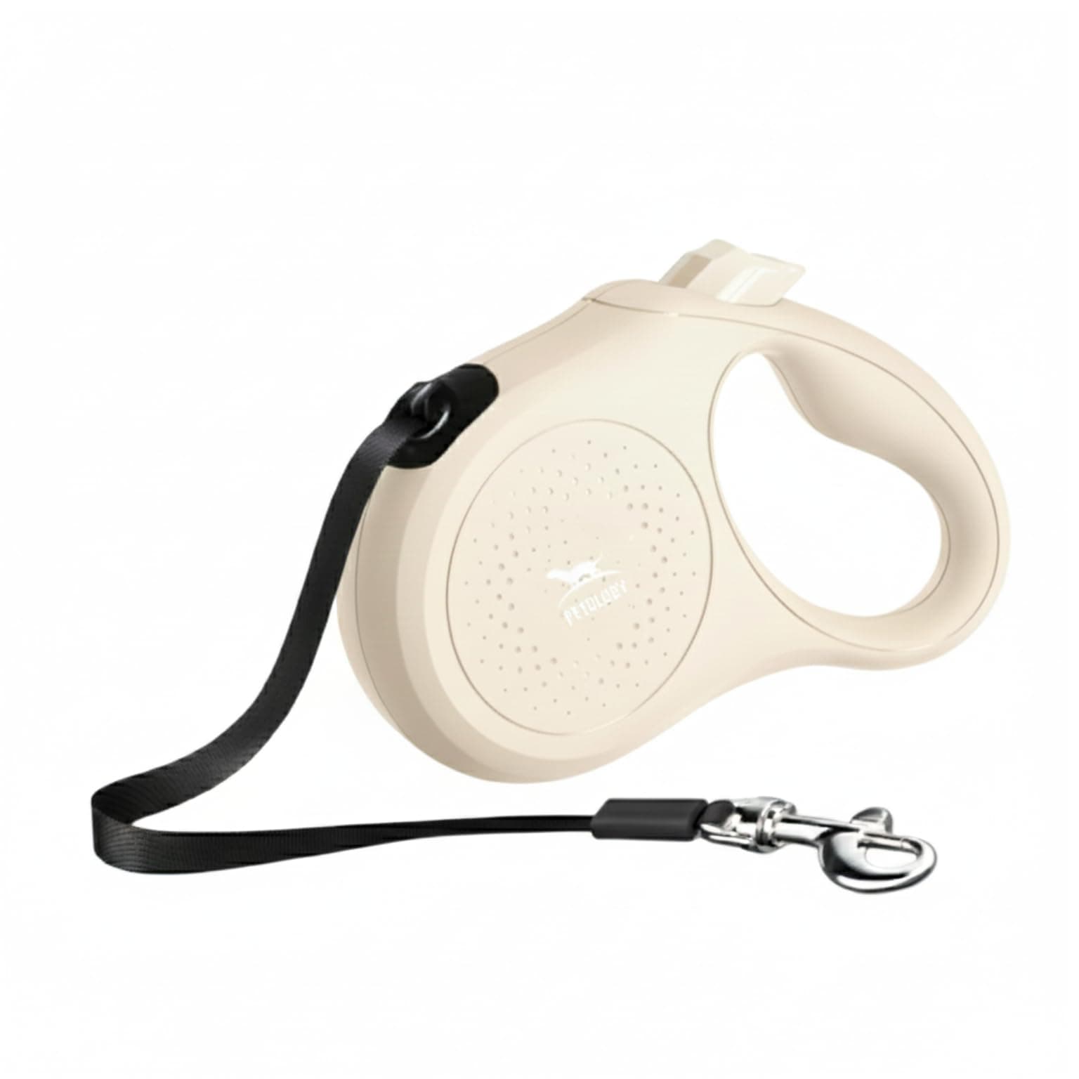 Petology Retractable Dog Leash | 5 Meter (16ft) Nylon Tape | for Dogs Upto 15kgs | Heavy Duty Rope, 360° Tangle-Free, One-Hand Brake & Lock System, Anti-Slip Comfortable Grip