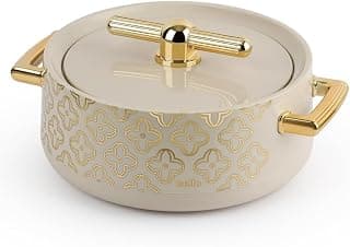 CELLO Jewel NX Insulated Serving Casserole Hot Pot Case for Daily Use 1500 ml, Beige | Double Wall Insulated Hot & Warm Airtight Roti Chapati Rice Biryani Hot Pot Casserole Box for Kitchen & Gifting