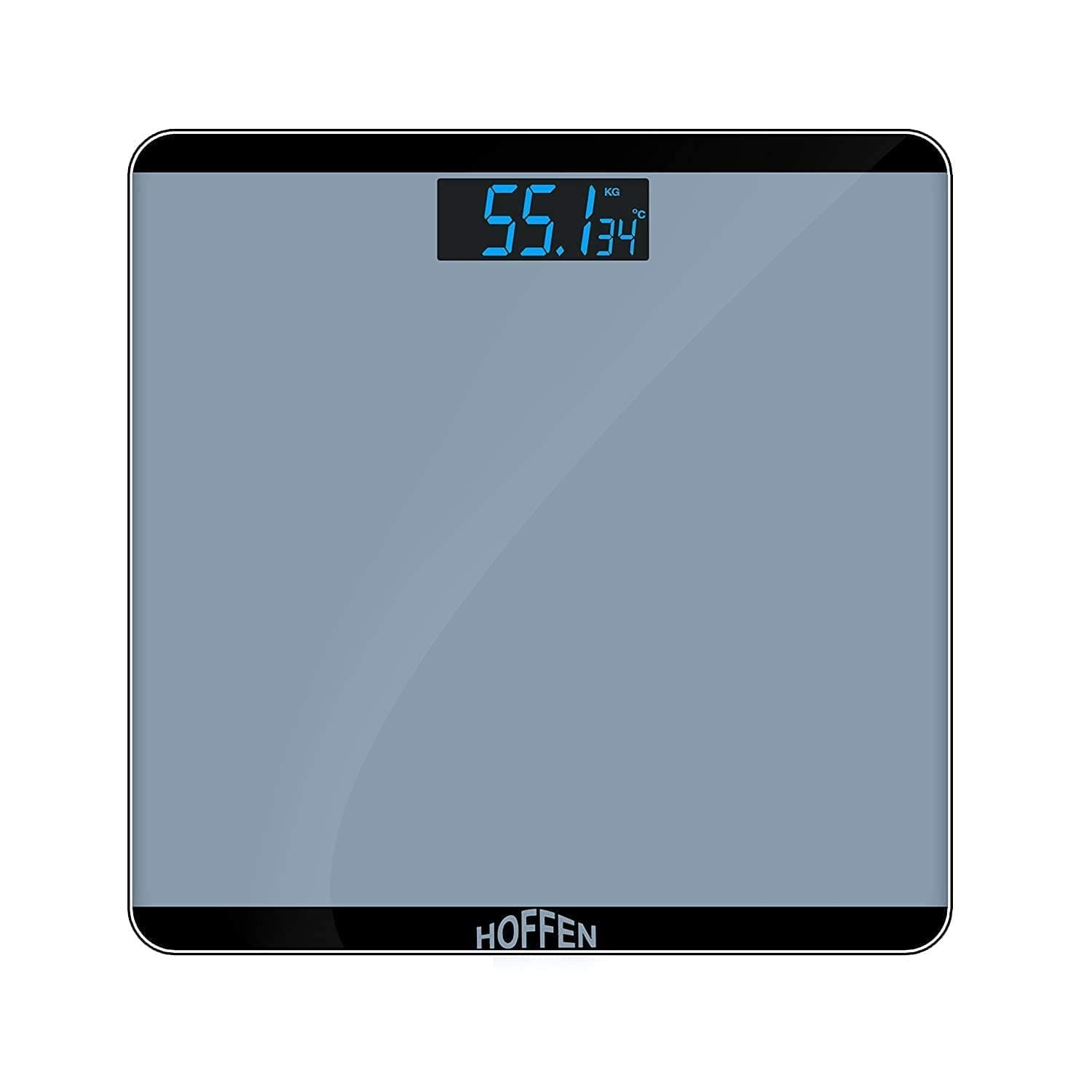 Hoffen (Made in India) Electronic Digital Personal Bathroom Weight Machine for Body Weight upto 180 kg Weighing Scale with 24 Months Warranty