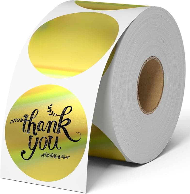 True-Ally 300 pcs Luxury Metallic Gold Color 2 Inch Round Printable Dot Sticker Labels Writable Surface for Envelope Closure, File Classification, Calendar Planner - Pack of 2