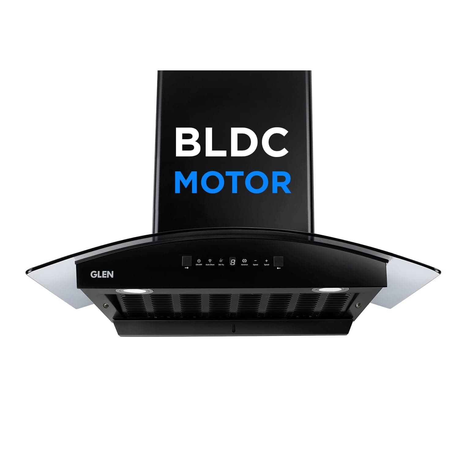 Hood FABIA Black Kitchen Chimney 76cm | 1600 m³/hr Suction| BLDC Motor|Filterless Auto Clean | Curved Glass | Heat Sensor | Touch & Gesture Control | 1-Year Comprehensive Warranty & 7-Year on Motor