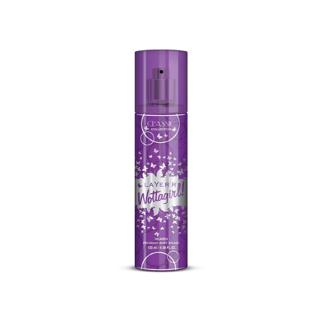 Wottagirl Heaven Body Splash for Women | Fruity Floral Fragrance with Pineapple, Raspberry & Sandalwood | Long-Lasting Freshness | 135ml