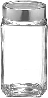 Treo Baba Cart Milton Glass Cube Jar, 1000 ml (Set of 18, transparent )