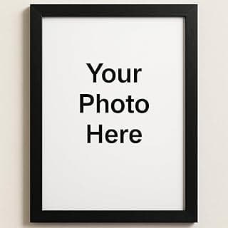 Customized Photo Frame – Personalized Print with Your Photo | Custom Black Acrylic Frame Gift for Anniversary, Birthday, Wedding, Couples