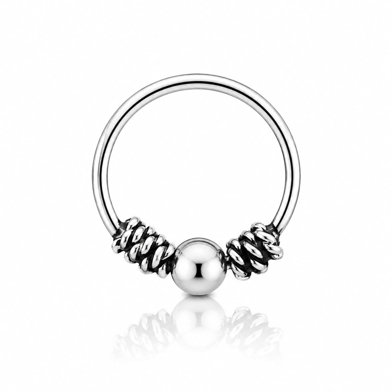 NEMICHAND JEWELS 925 sterling Silver Nose Ring for womens