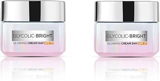 L Oréal Paris Glycolic Bright Day Cream with SPF 17, 15ml |Skin Brightening Cream with Glycolic Acid 15ml (PACK OF 2)