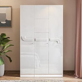 Wakefit Wardrobe for Bedroom | 1 Yr Warranty | Cupboard for Bedroom, Almirah, Wooden Wardrobe, Multi-Shelves Storage with Drawer & Hanger, Density:680–750 kg/m³, Free Installation (Tafetta- FW)