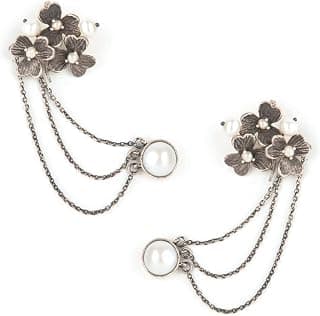 Shaya by Caratlane | 925 Silver| Clara B Earrings in Oxidised | Gifts for Womens & Girls