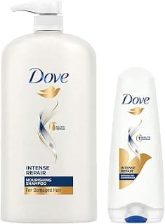 Dove Intense Repair Shampoo, 1L & Dove Hair Therapy Intense Repair Conditioner, 175ml