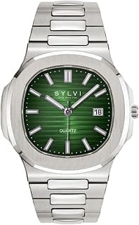Sylvi Urbane Stainless Steel Strap Analog Watches for Men with Water Resistant Watch & Date Display