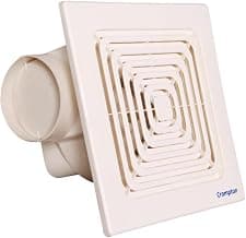 Crompton Brisk Air CM 110 mm(4 inch) Office/Kitchen/Bathroom Exhaust (Ventilation) Fan | Automatic Louvers | Glass,Wall & Ceiling Mount | Low Noise | 75 CMH Powerful Suction | 2 Year Warranty | White