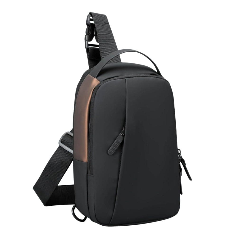 SKAIV Sling Crossbody Bag for Men Women, Mini Waterproof Backpack Shoulder Daypack Anti-Theft Cross Body Chest Bags With USB Charger Port for Casual Travel Hiking Outdoor Sports