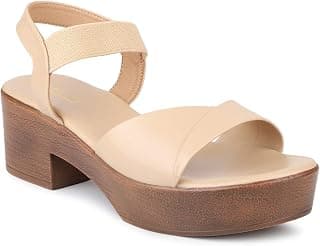 Inc.5 Womens Beige Casual Open Toe Flatform Heel Sandals
