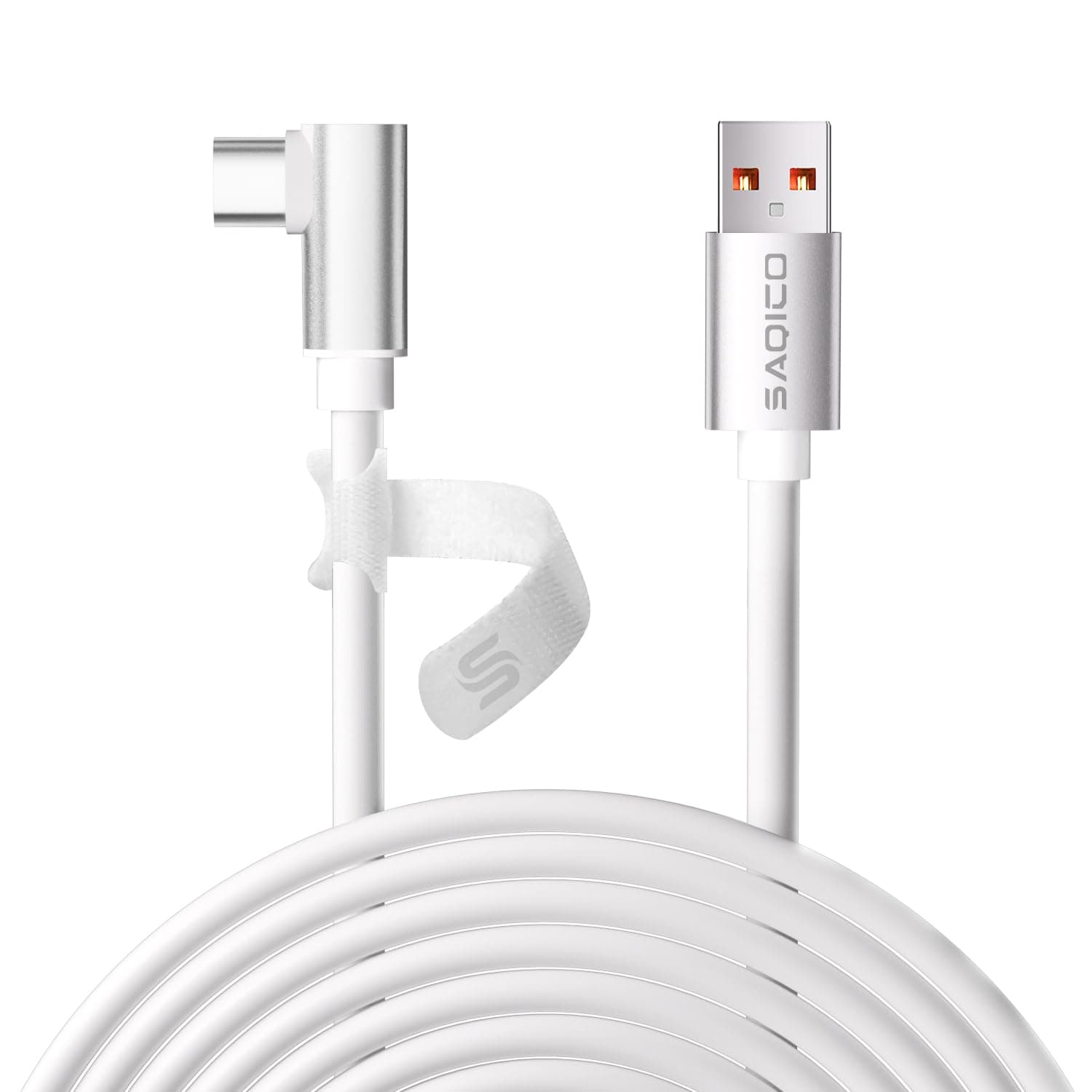 Saqico 16FT Quest Link Cable for Oculus/Quest 3/Meta Quest 3S, Quest 2/Pro/Pico 4, USB 3.0 Data Cable to USB C Link Cable with 5Gbps Super High Speed VR Accessories for Virtual Reality Quest Headset