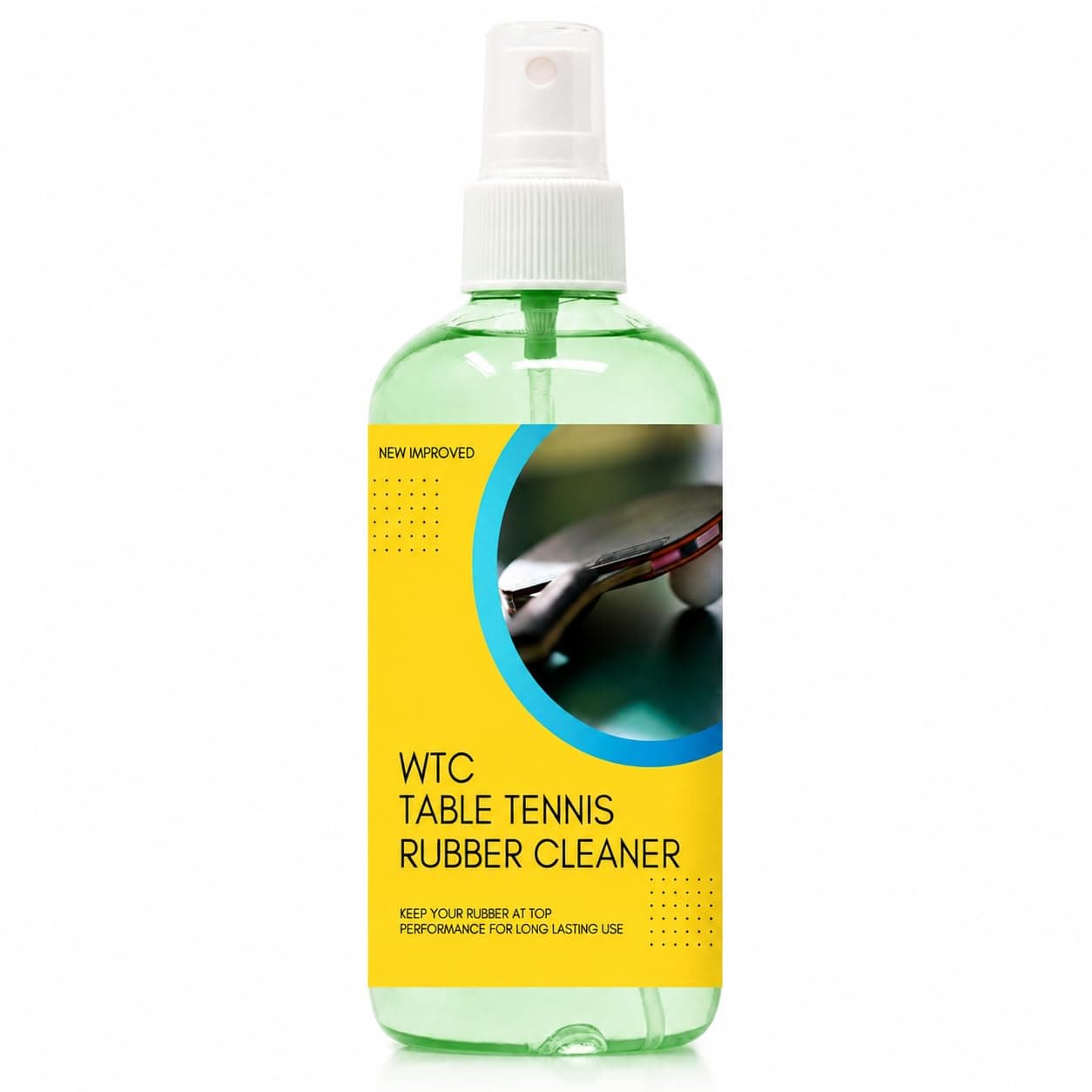 WTC Improved Table Tennis Rubber Cleaner Set || Removes Dust & Marks from Rubbers || 200ml Spray