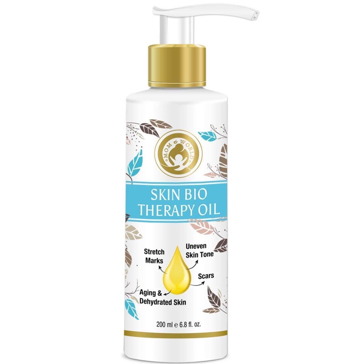 Mom & World Skin Bio Therapy Oil For Stretch Marks, Scars & Skin Toning - 200ml With Organic Argan Oil, Cocoa Butter