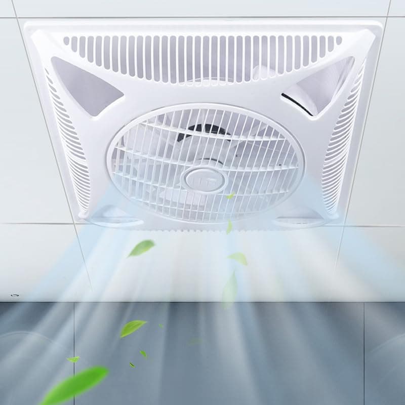 SUKHAD Ceiling Recessed Cassette Fan with LED Lights & Remote Control | 62 X 62 X 18 CM, White